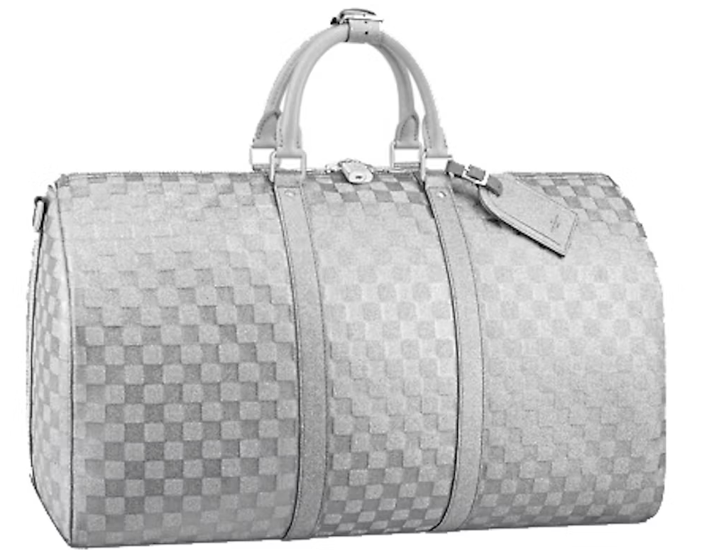 Louis Vuitton Keepall 50B Glitter Silver