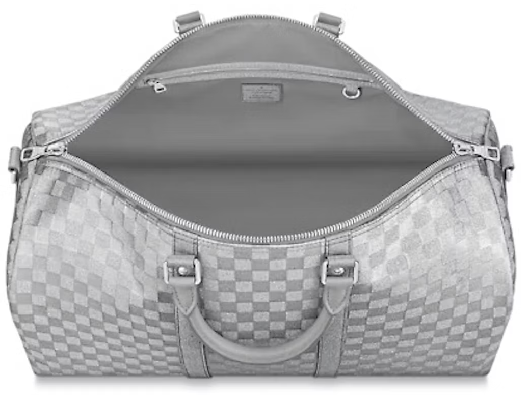 Louis Vuitton Keepall 50B Glitter Silver