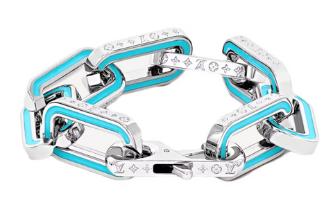 Louis Vuitton Monogram Links Chain Bracelet Silver