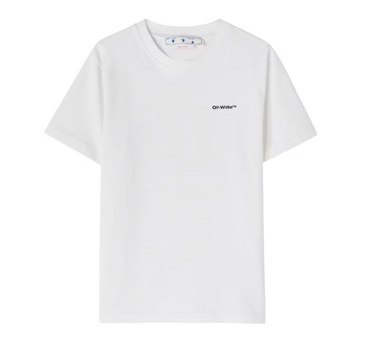 OFF-WHITE Wave Outl Diag Slim S/S Tee White/Black