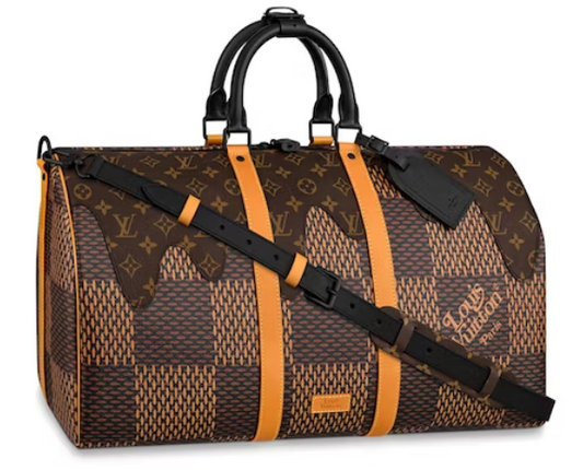 Louis Vuitton x Nigo Keepall Bandouliere Damier Ebene Giant 50 Brown