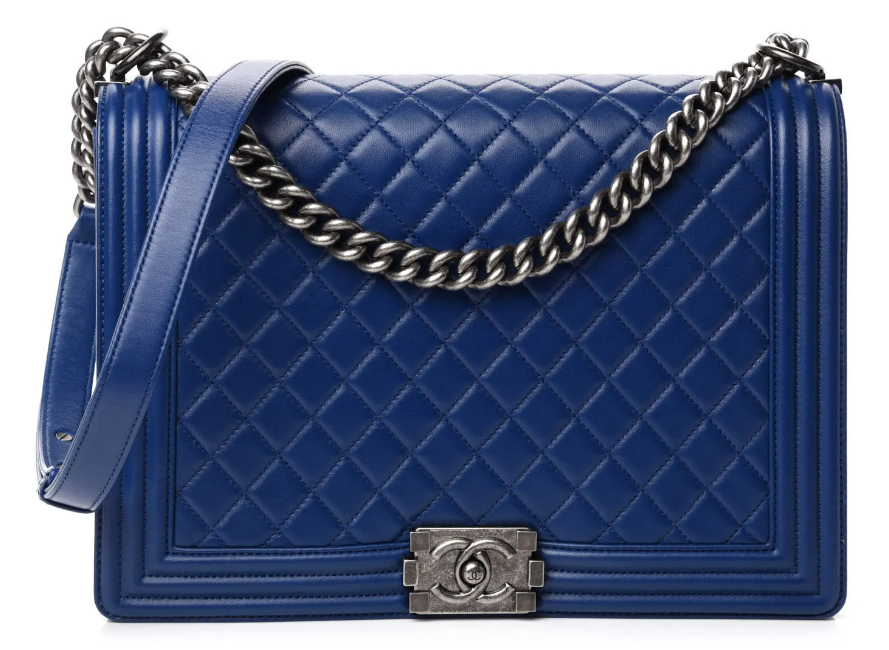 Chanel Large Boy Bag Blue 2011