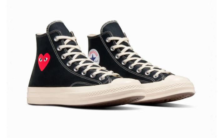 Converse Chuck Taylor All Star 70 Hi Comme des Garcons PLAY Single Heart Black