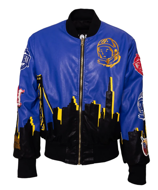 Billionaire Boys Club X Jeff Hamilton 2025 NBA All-Star San Francisco Bay Area Vegan Leather Bomber Jacket Reversible