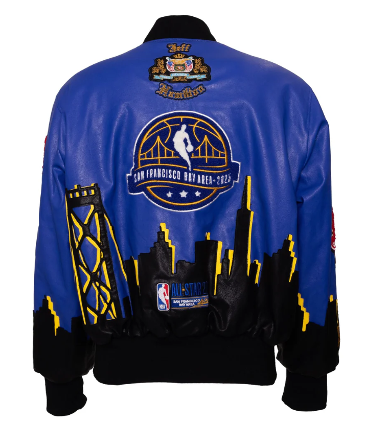 Billionaire Boys Club X Jeff Hamilton 2025 NBA All-Star San Francisco Bay Area Vegan Leather Bomber Jacket Reversible