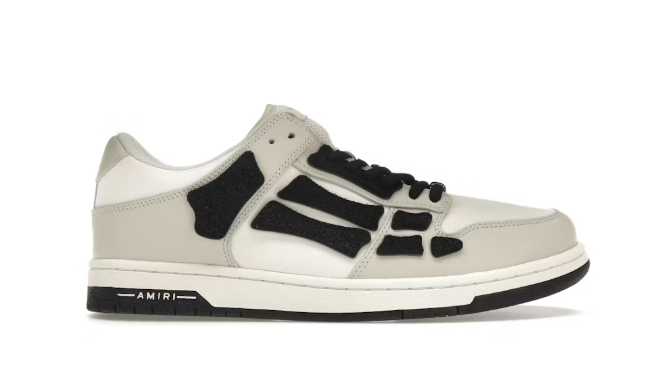 AMIRI Top Skel Bajo Blanco Gris Claro Negro