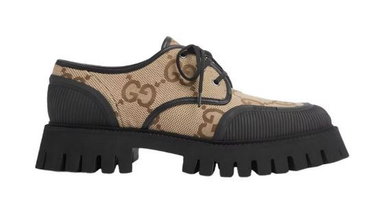 Gucci Maxi GG Supreme Canvas Con cordones Camel Negro