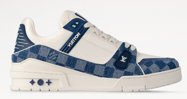 Louis Vuitton Trainer Azul con Cuadros