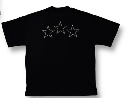 ANYMORE "STAR" T-SHIRT BLACK