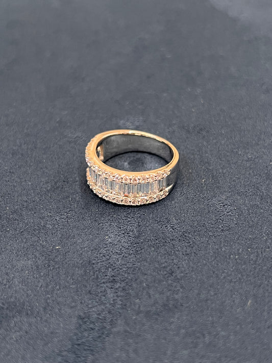Churumbela diamantes oro blanco 14k