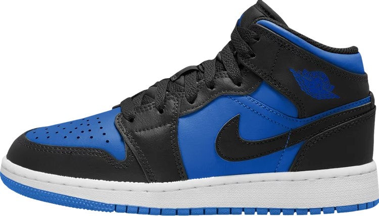 Air Jordan 1 Mid Black Blue Royal (GS)