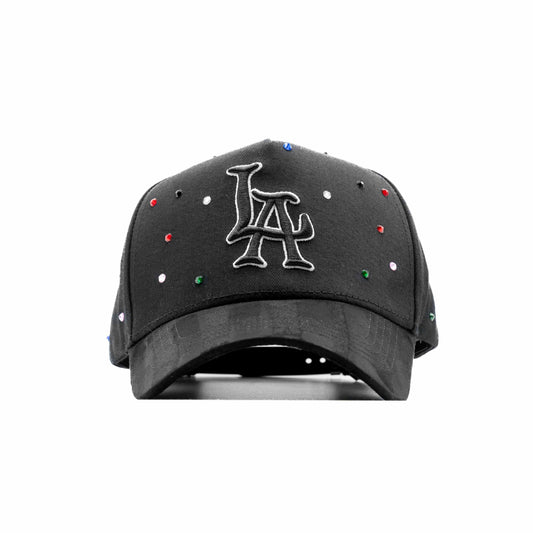 GORRA DANDY HATS "LA" BLACK RAINBOW CRYSTALS