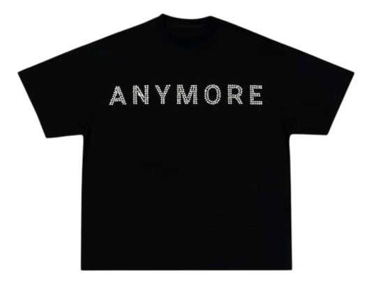 ANYMORE GLITTERS T-SHIRT BLACK