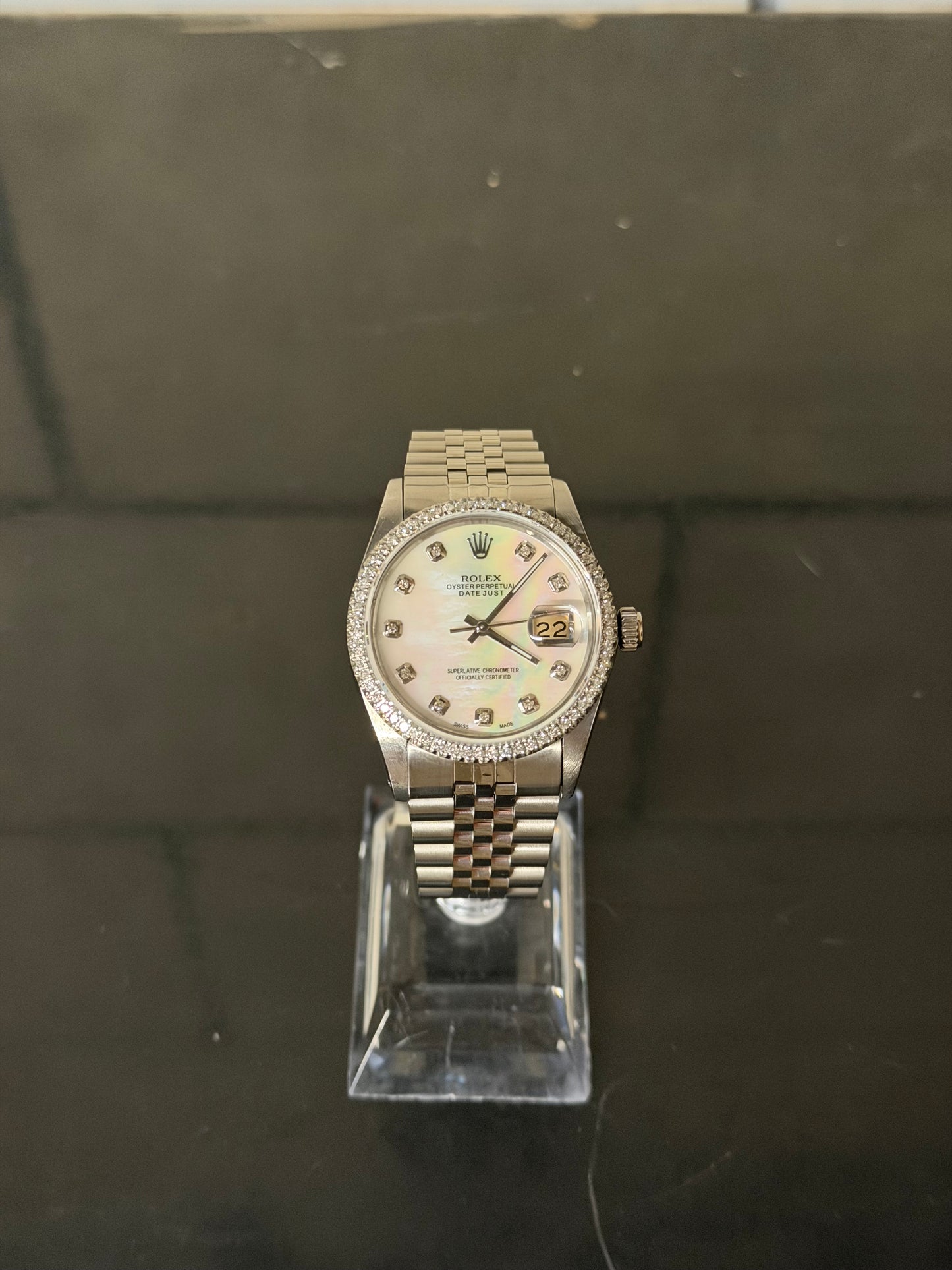Rolex Datejust Diamond Dial 36mm con caja
