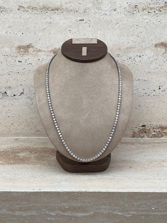 Collar tenis diamantes oro blanco