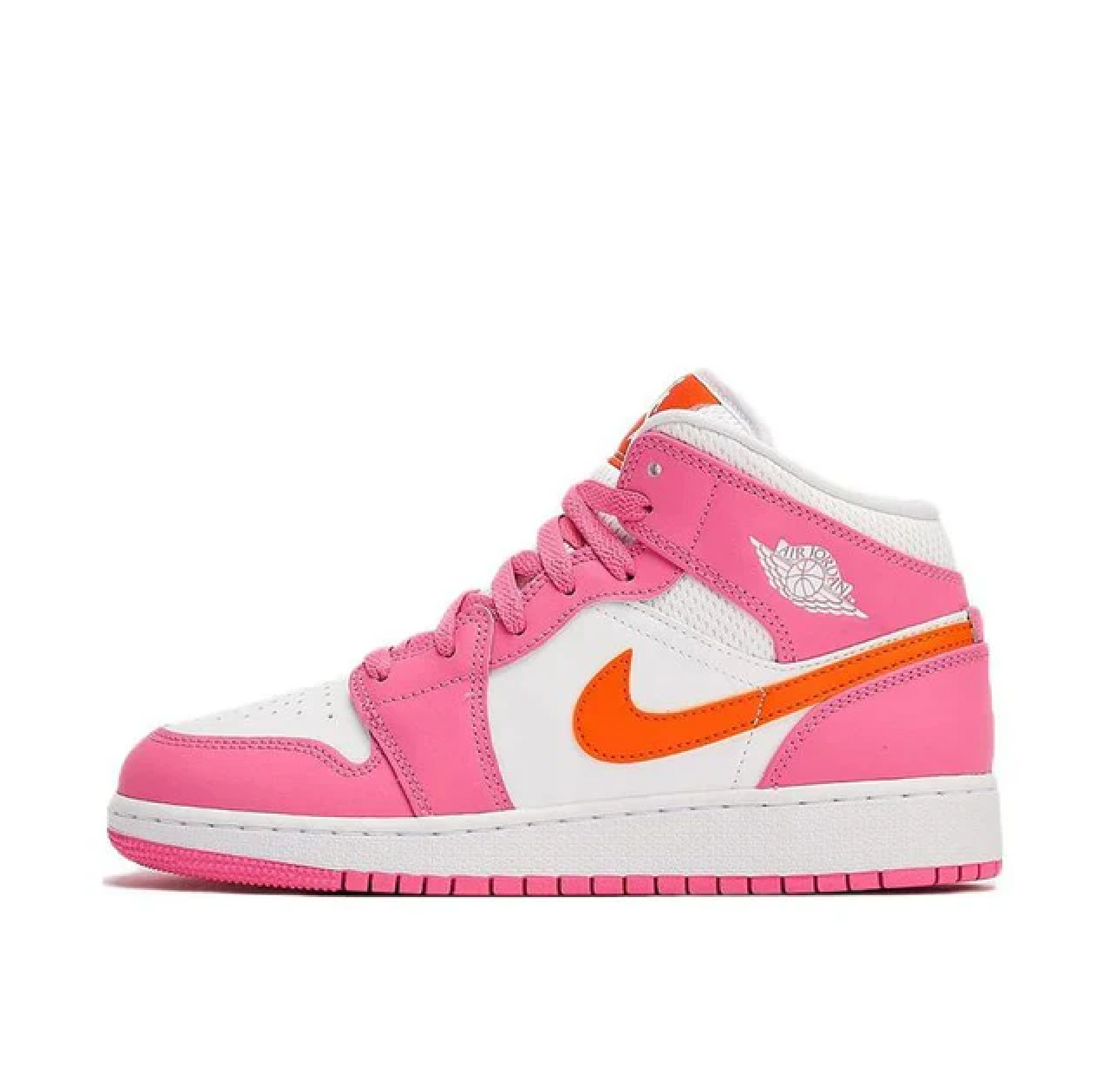 Air Jordan 1 Mid Pinksicle Safety Orange (GS)