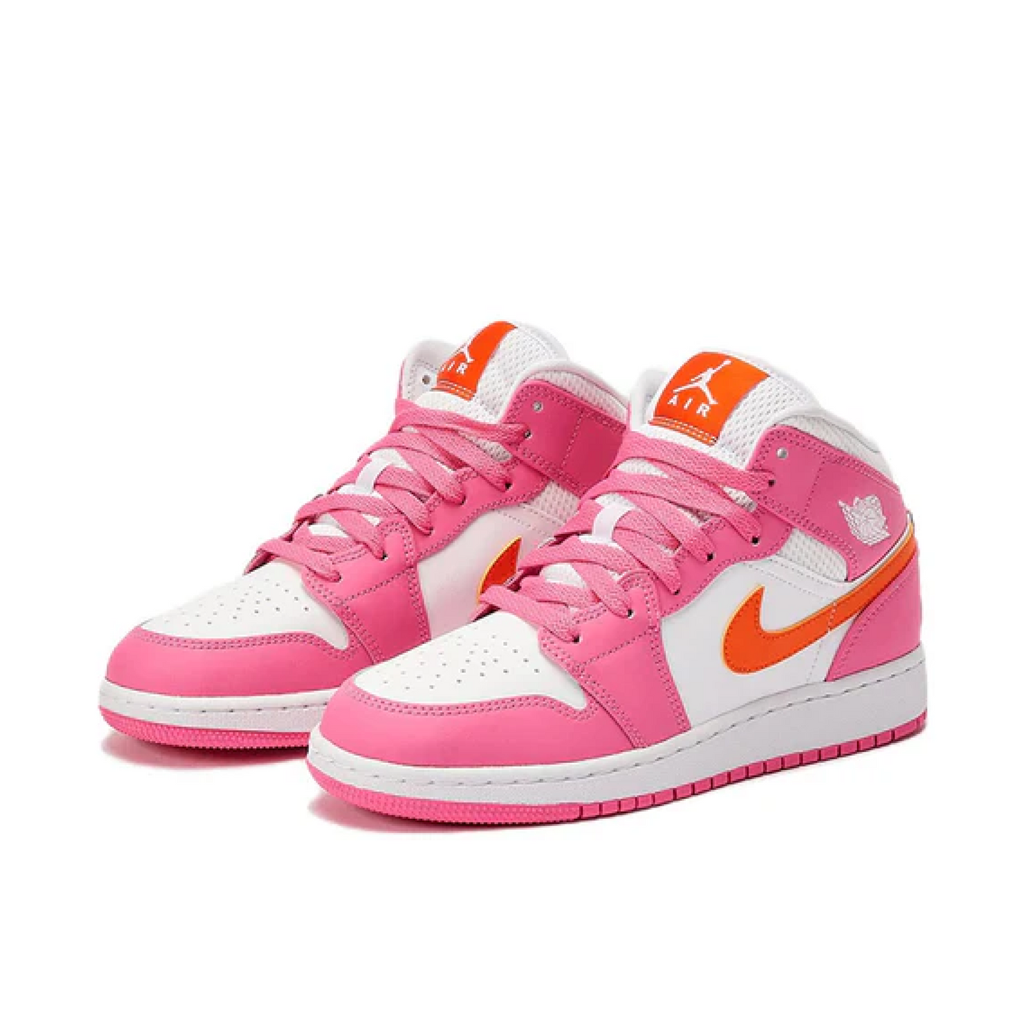 Air Jordan 1 Mid Pinksicle Safety Orange (GS)