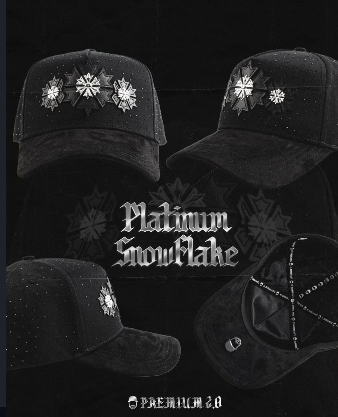 Gorra Barbas Hats "Platinum SnowFlake" (PREVENTA)