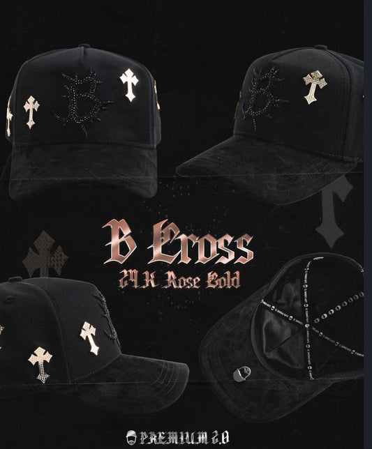 Gorra Barbas Hats "B Cross" 24k Rose Gold (PREVENTA)