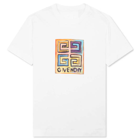 GIVENCHY SUN PRINTED WHITE T-SHIRT