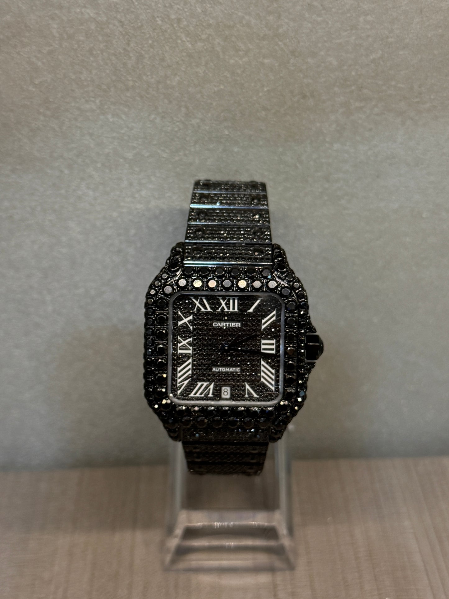 Cartier Santos Full Ice Black Nuevo Talla L 2026 con caja y papeles