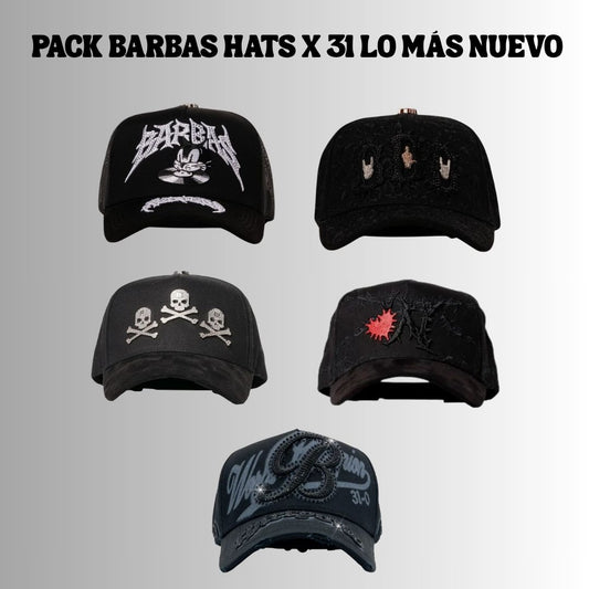 PACK BARBAS HATS X 31 HATS LO MAS NUEVO