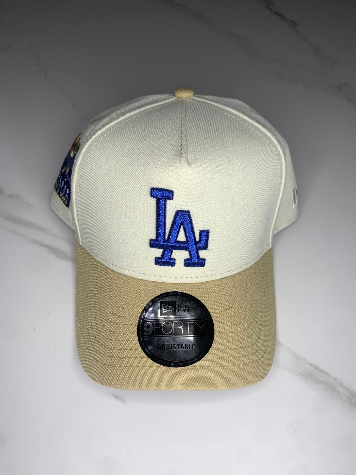 GORRA NEW ERA DODGERS 60TH BEIGE BLUE CREAM ADJUSTABLE