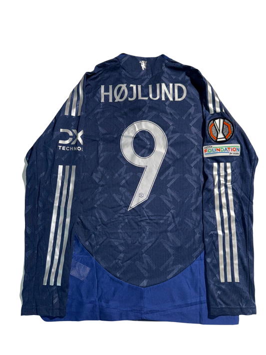 Jersey de Visitante de Rasmus Højlund 24/25 - Manchester United - Versión Jugador (Manga Larga)