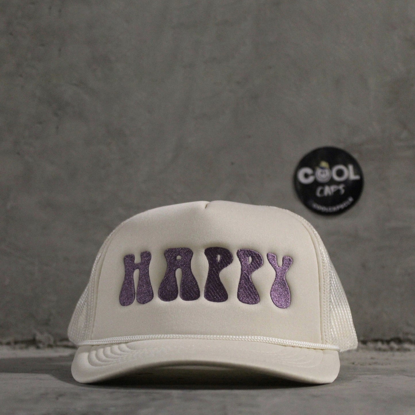 GORRA HAPPY TO BE HERE BEIGE HAPPY ADJUSTABLE