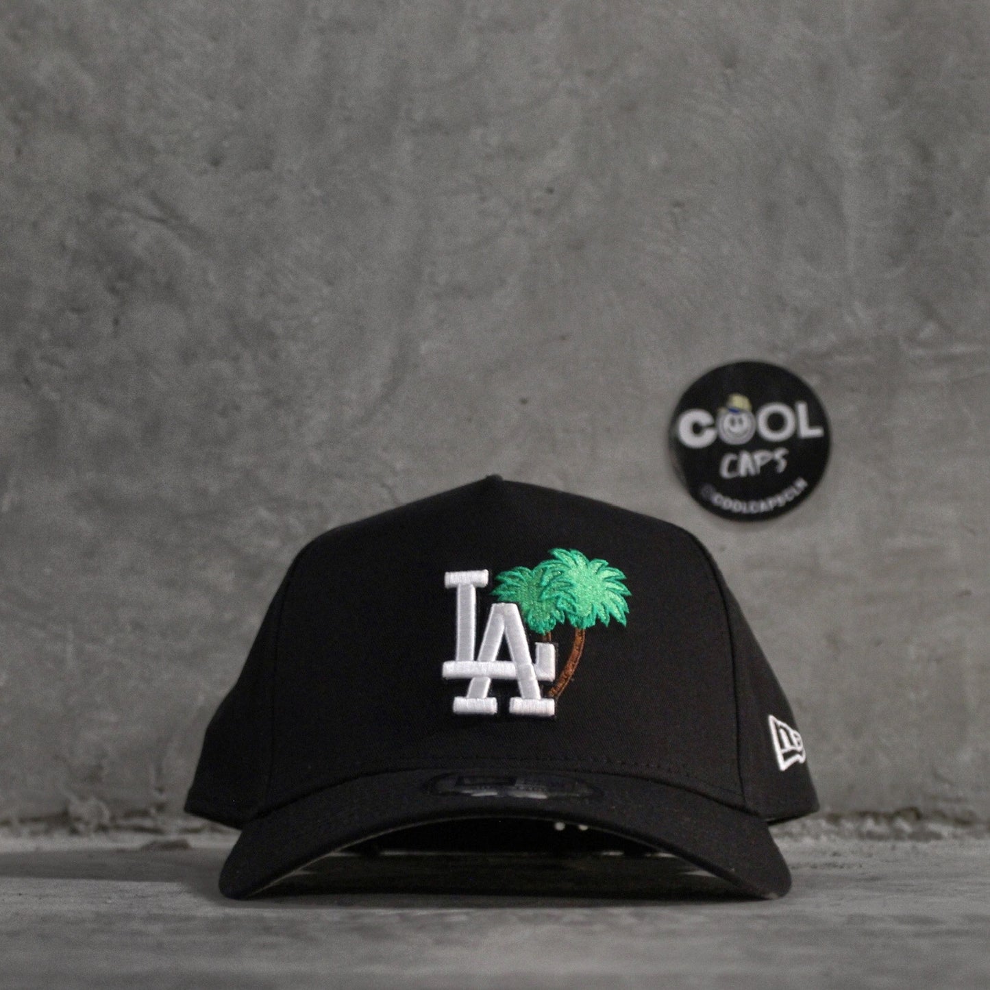 GORRA NEW ERA LOS ANGELES PALM TREE GREEN BLACK ADJUSTABLE