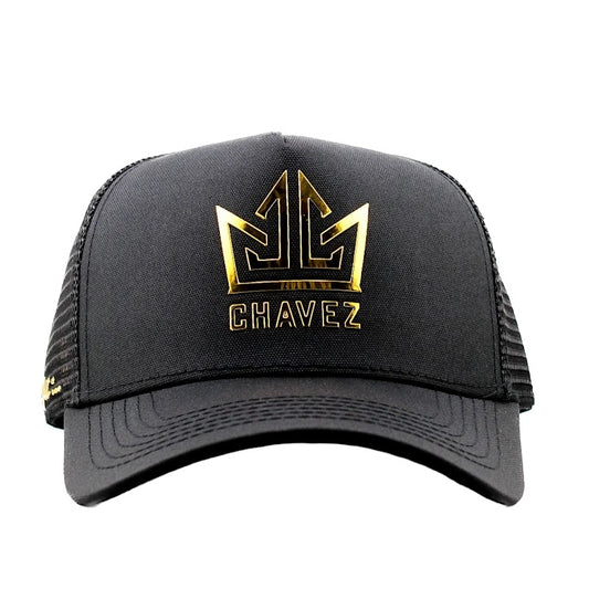 GORRA ALL IN Golden Chávez Negra Curva