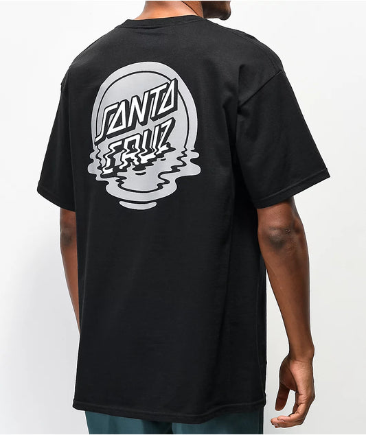 SANTA CRUZ SKATE T-SHIRT BLACK LOGO