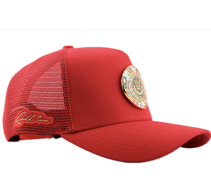 GORRA ALL IN CHAVEZ PIN ROJA CURVA