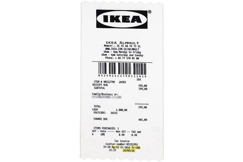 Virgil Abloh x IKEA MARKERAD "RECEIPT" Rug 201x89 CM