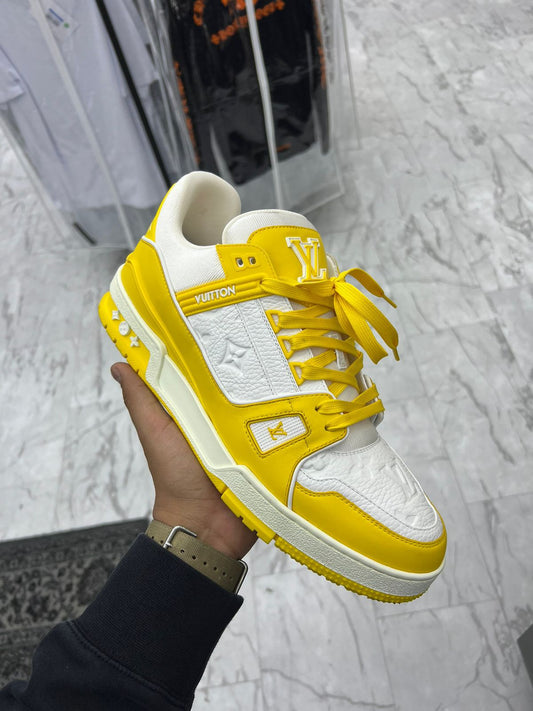 Louis Vuitton Trainer Yellow White Monogram