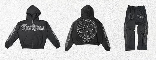CONJUNTO DANDY HATS x LOST HILLS "BURNING HILLS" (HOODIE Y  PANTS)