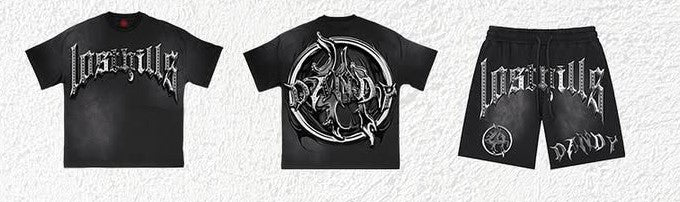 CONJUNTO DANDY HATS x LOST HILLS "LH CHROME" (TEE Y SHORTS)