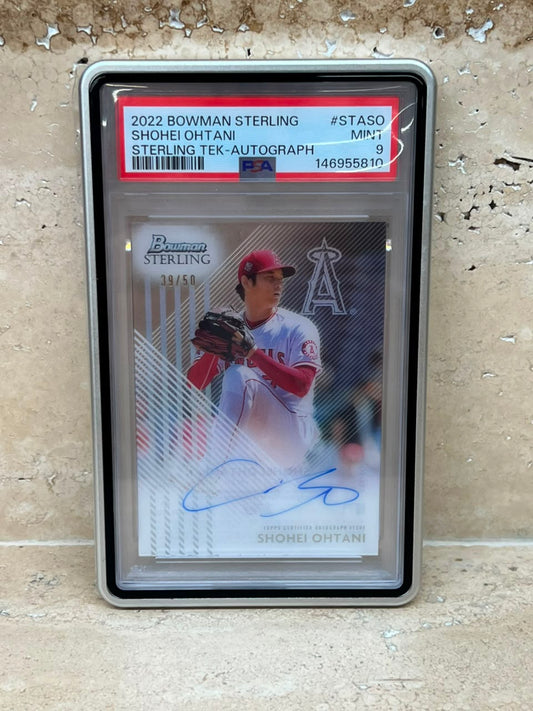 2022 Bowman Sterling Tek Shohei Ohtani PSA 9 Mint Autograph 39/50
