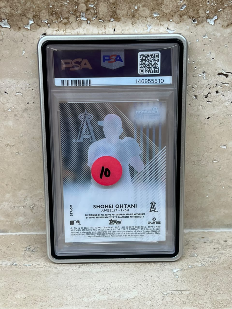 2022 Bowman Sterling Tek Shohei Ohtani PSA 9 Mint Autograph 39/50