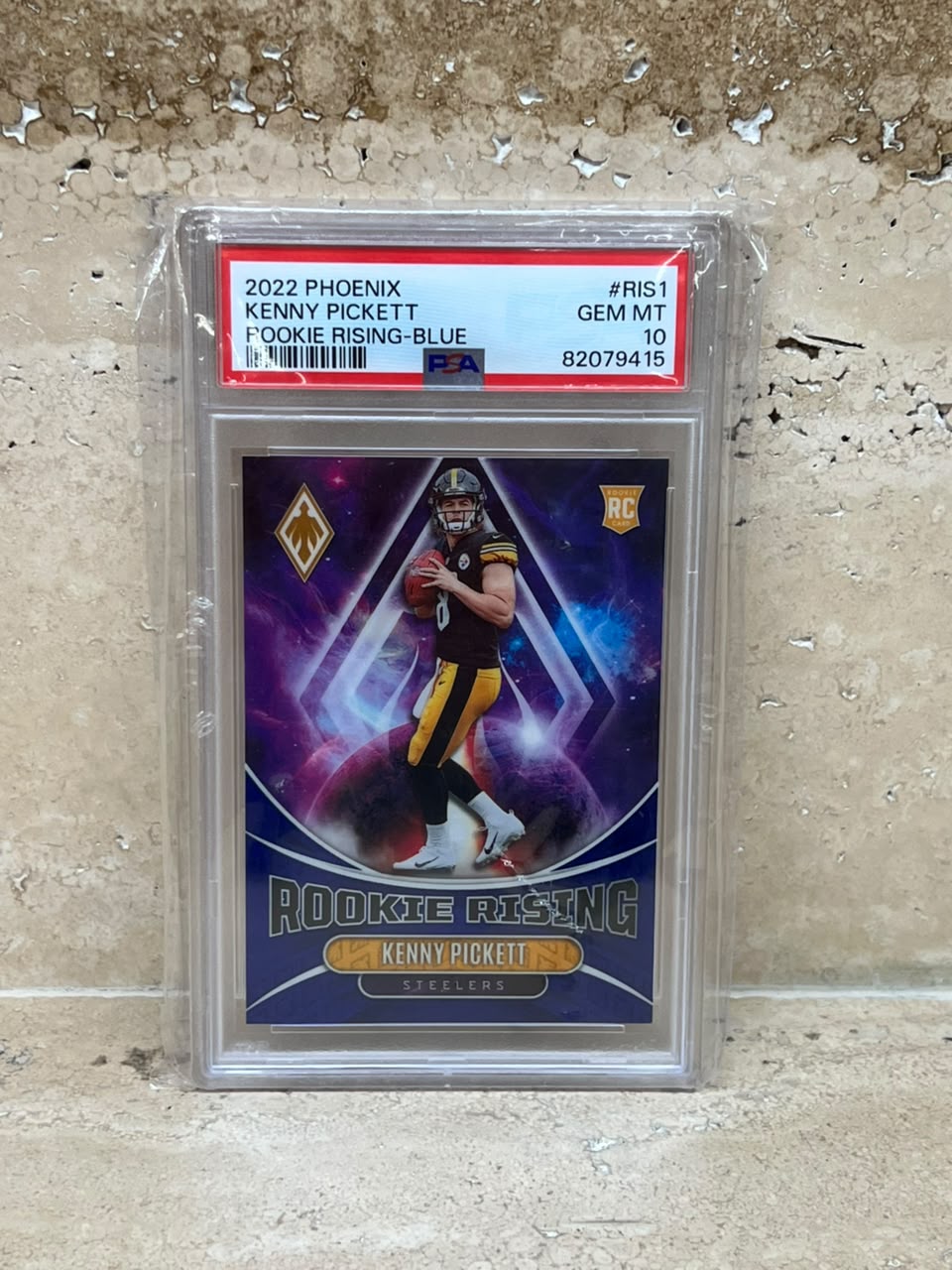 2022 Panini Phoenix Rookie Rising Blue Kenny Pickett RIS-1 PSA 10 GEM MT