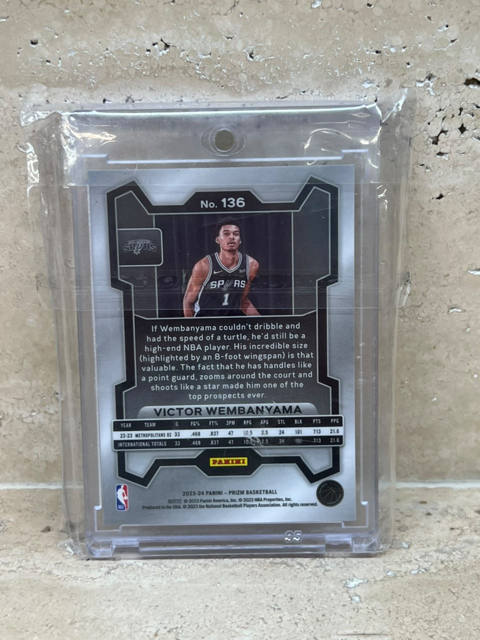 2023-24 Panini Prizm Victor Wembanyama Rookie Card #136 San Antonio Spurs