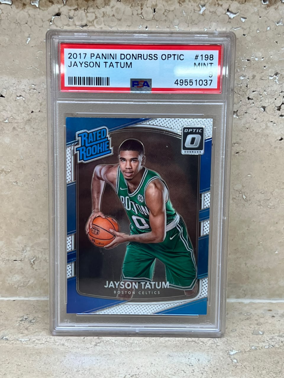 2017-18 Panini Donruss Optic Rated Rookie Jayson Tatum #198 PSA 9 MINT