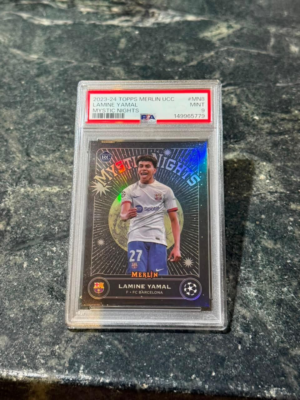 Lamine Yamal 2023-24 Topps Chrome Merlin Mystic Nights Rookie Card