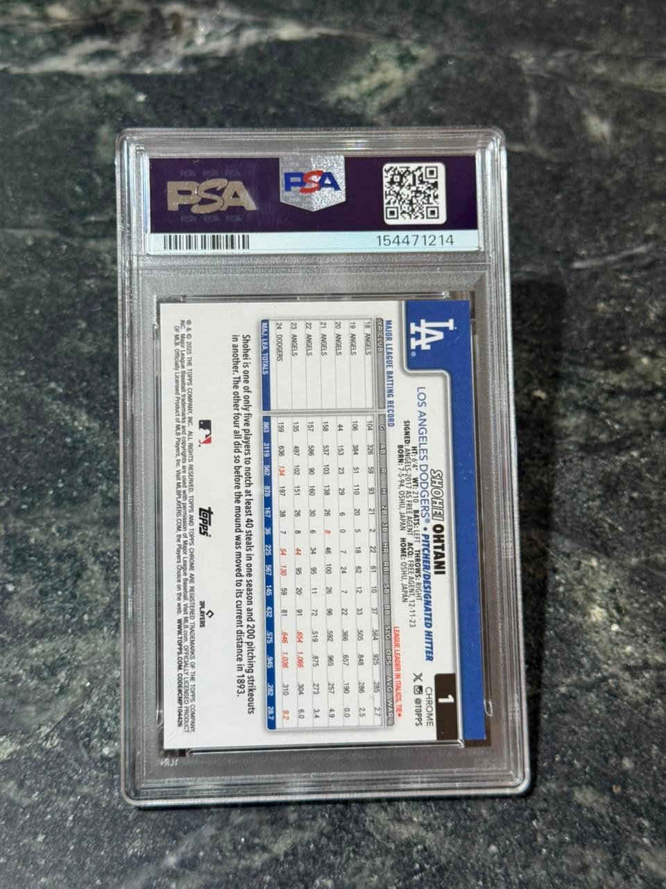 Shohei Ohtani 2025 Topps Chrome X-Fractor
