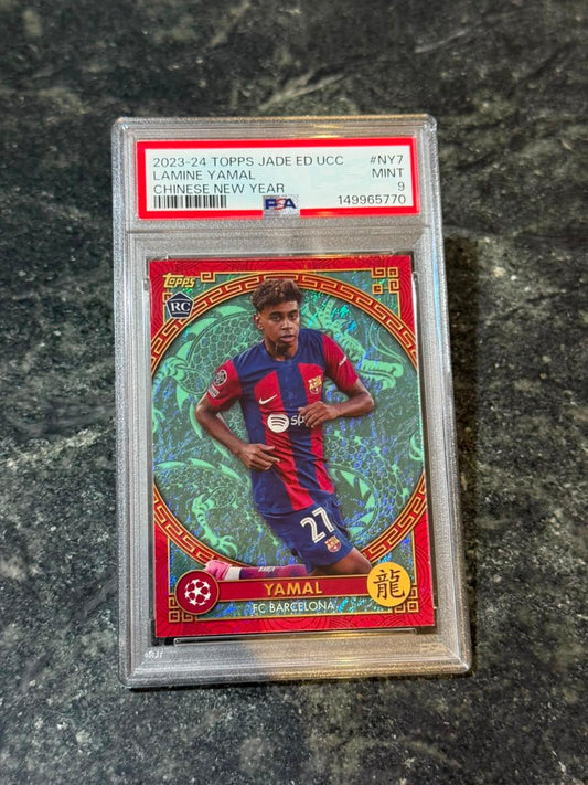 Lamine Yamal 2023 Topps UEFA Club Chinese New Year Rookie Card
