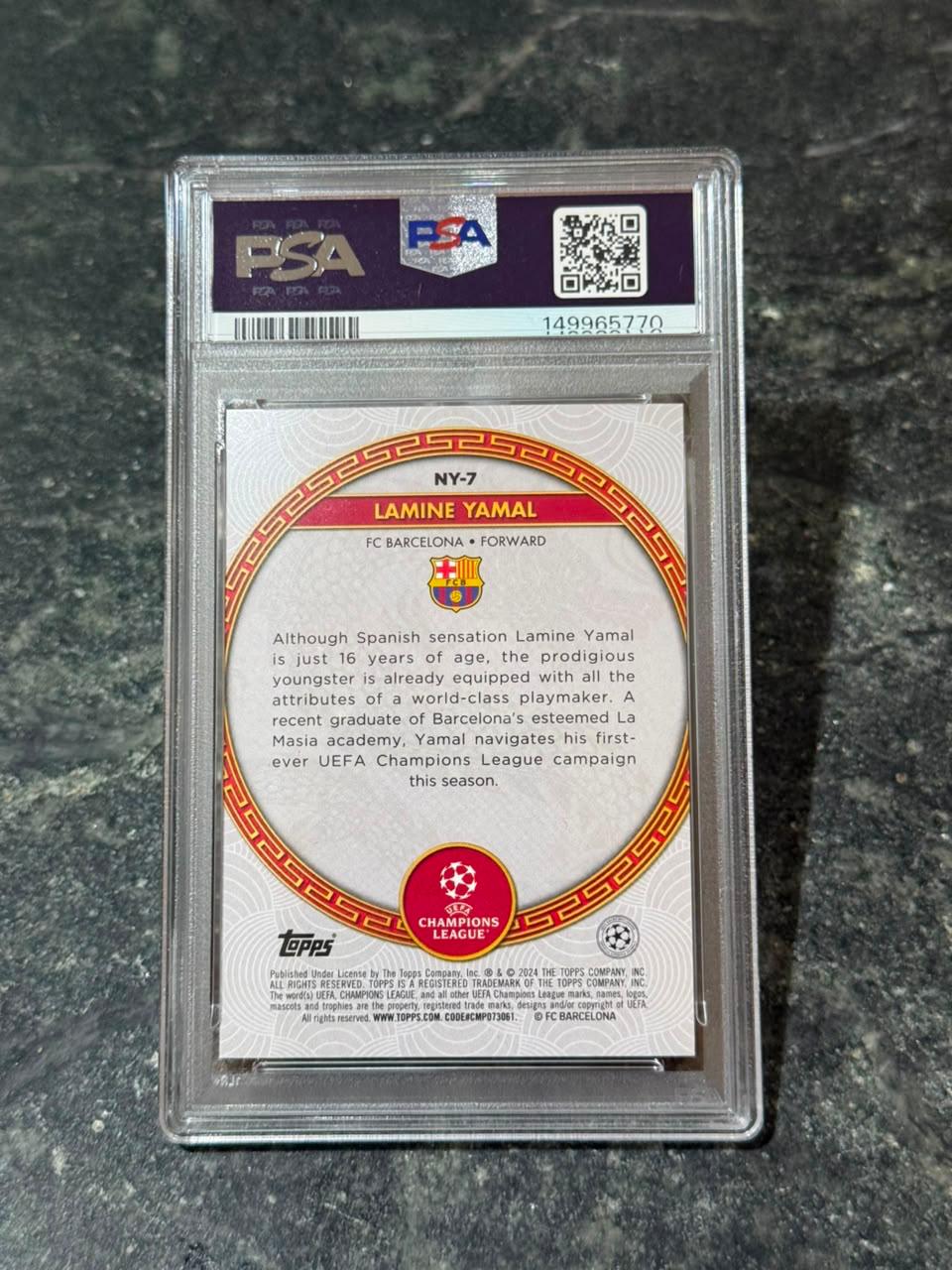 Lamine Yamal 2023 Topps UEFA Club Chinese New Year Rookie Card