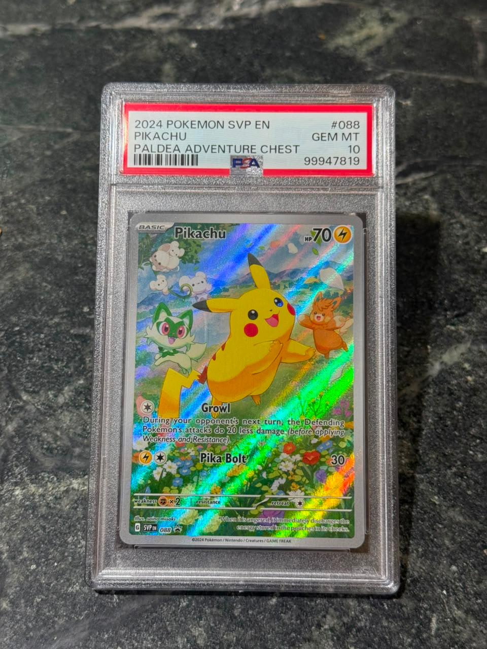 Pikachu 2024 Pokemon Black Star Paldea Adventure Chest