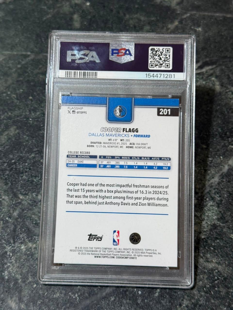 Cooper Flagg 2025 Topps Rookie Card