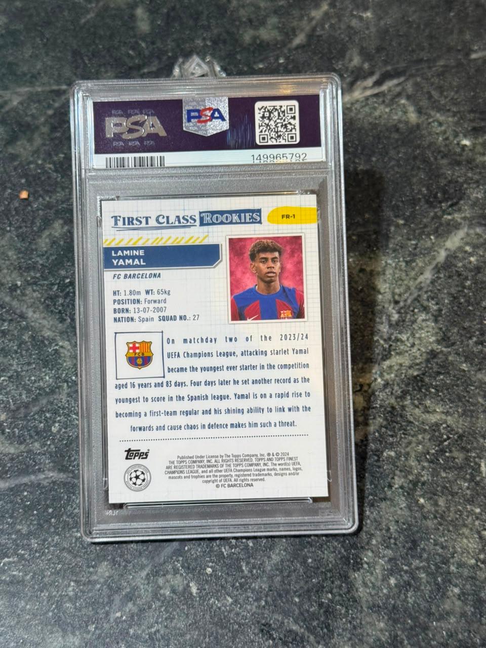 Lamine Yamal 2023-24 Topps Finest First Class Rookies RC