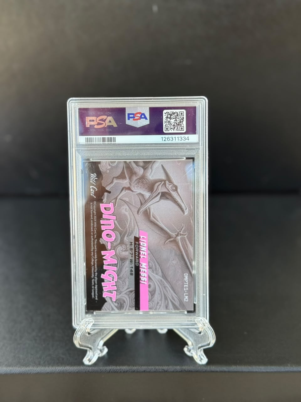 Lionel Messi 1/1 2025 Wild Card Dino Might Gold Vinyl